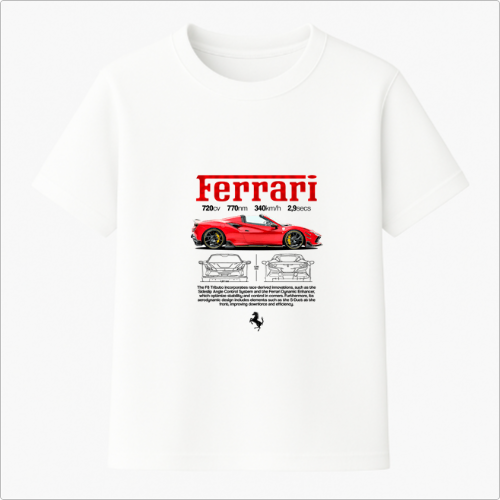 Camiseta básica premium Ferrari F8 Tributo – Fullgas Motorsport
