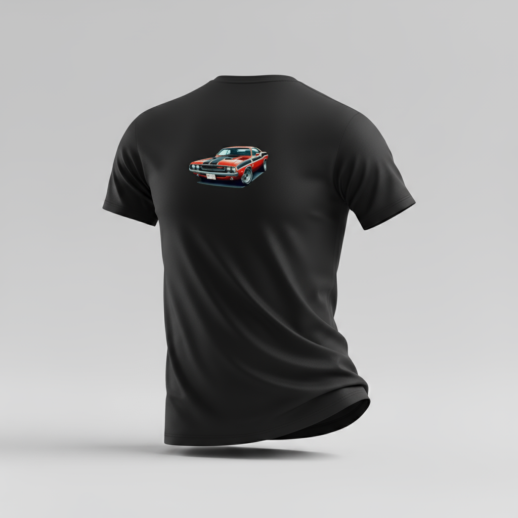 Camiseta poliamida dodge costas
